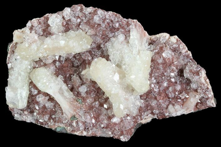 Stilbite and Apophyllite Crystal Cluster - India #97831